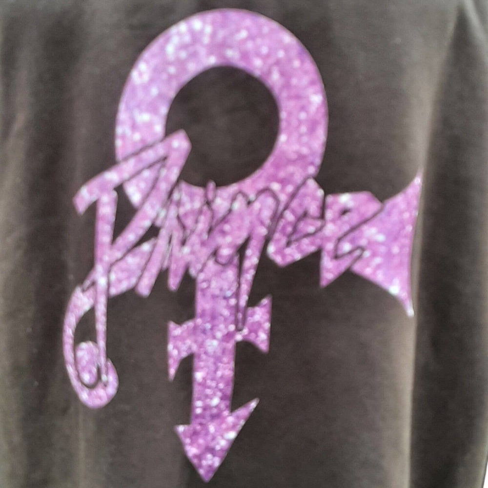 3X Prince Crewneck Sweatshirt Black Pullover Sweater w Purple Symbol XXXL Band T - Picture 2 of 5